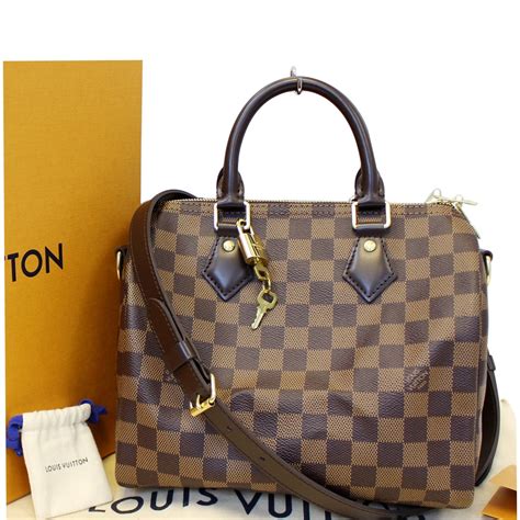 lv speedy 25 damier ebene bandouliere|Lv speedy 25 price.